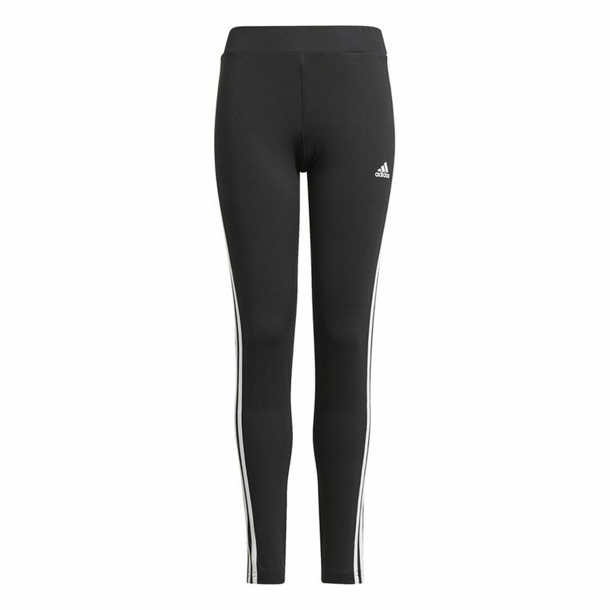Sports Leggings for Children Adidas Design 2 Move 3 Stripes Black 6-7 Years