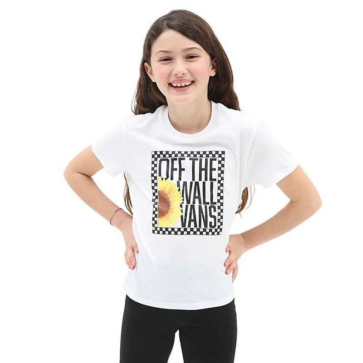 Child's Short Sleeve T-Shirt Vans Sunlit Crew White L