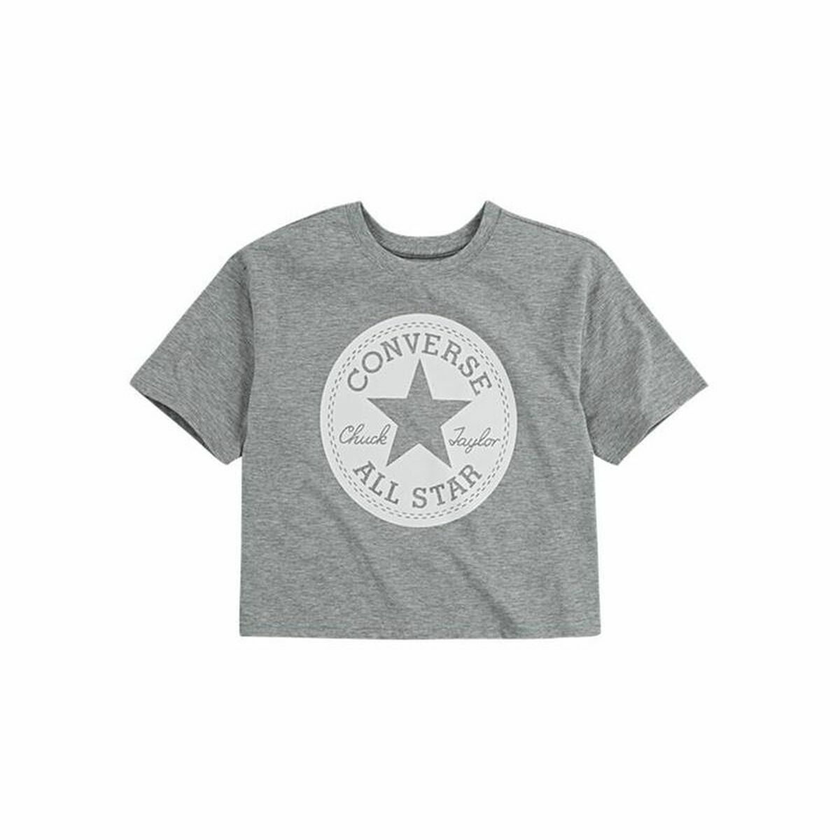 Short Sleeve T-Shirt Converse  Chuck Patch Boxy Grey 4-5 Years